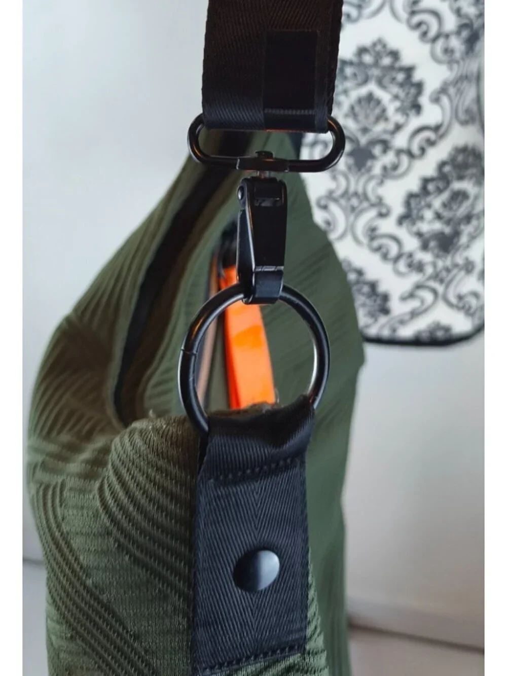 : Go Dash Dot Infinity Bag Olive Green Hobo Tote Gym Yoga Travel Shoulder Purse
